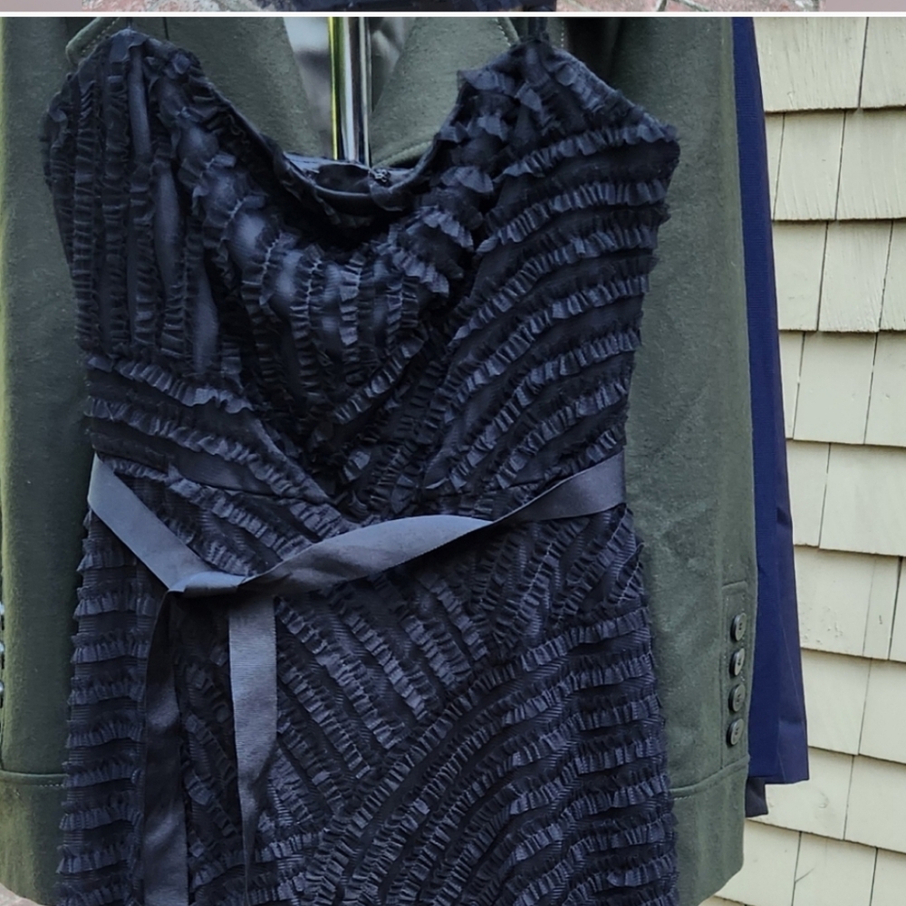 Copy BCBGMaxAzria Black Tulle  Dress Sz 12 EUC (Gilmore Girls) Y2K